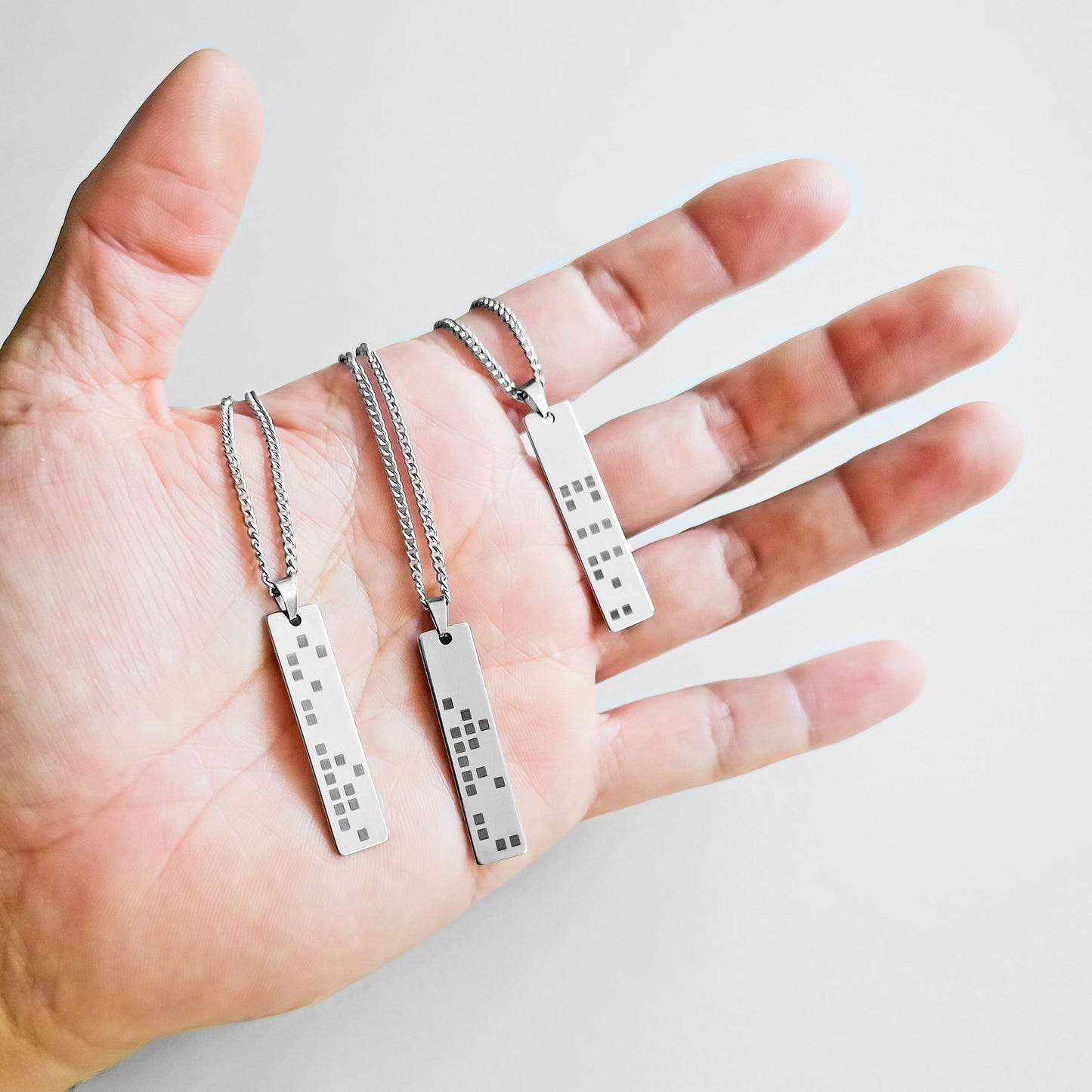 STEEL BRAILLE TAG