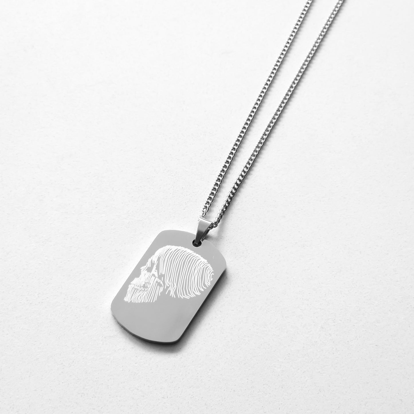 STEEL SKULL TAG