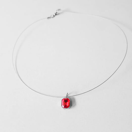 SQUARE STEEL RED CRYSTAL