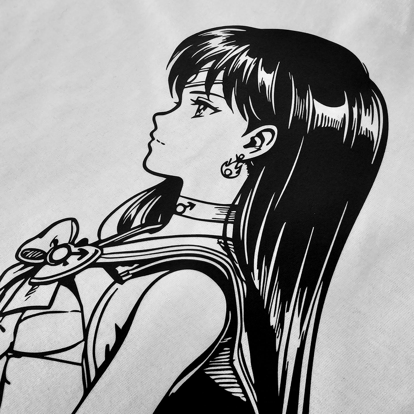 SAILOR MARS SKETCH PLAYERA BLANCA