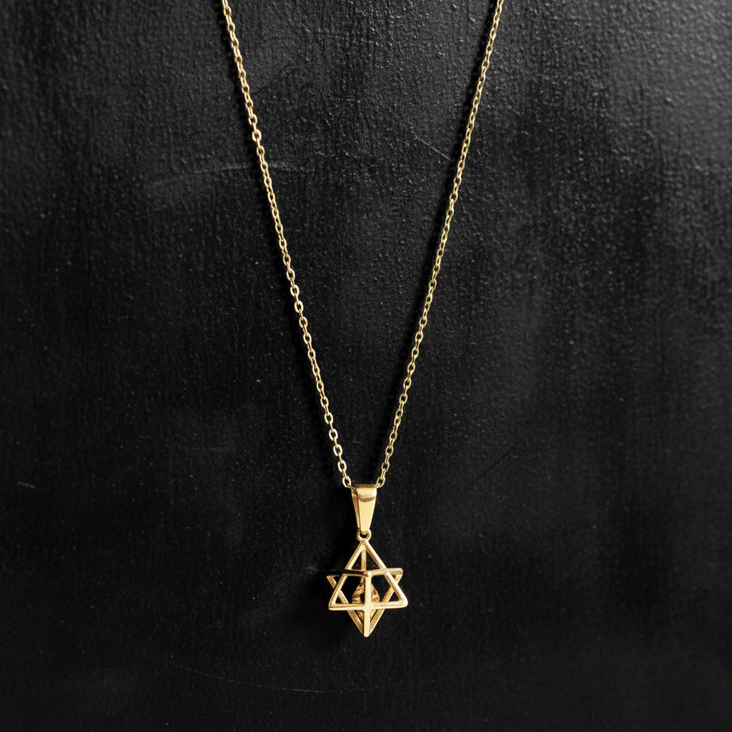 COLLAR ESTRELLA 3D DORADA