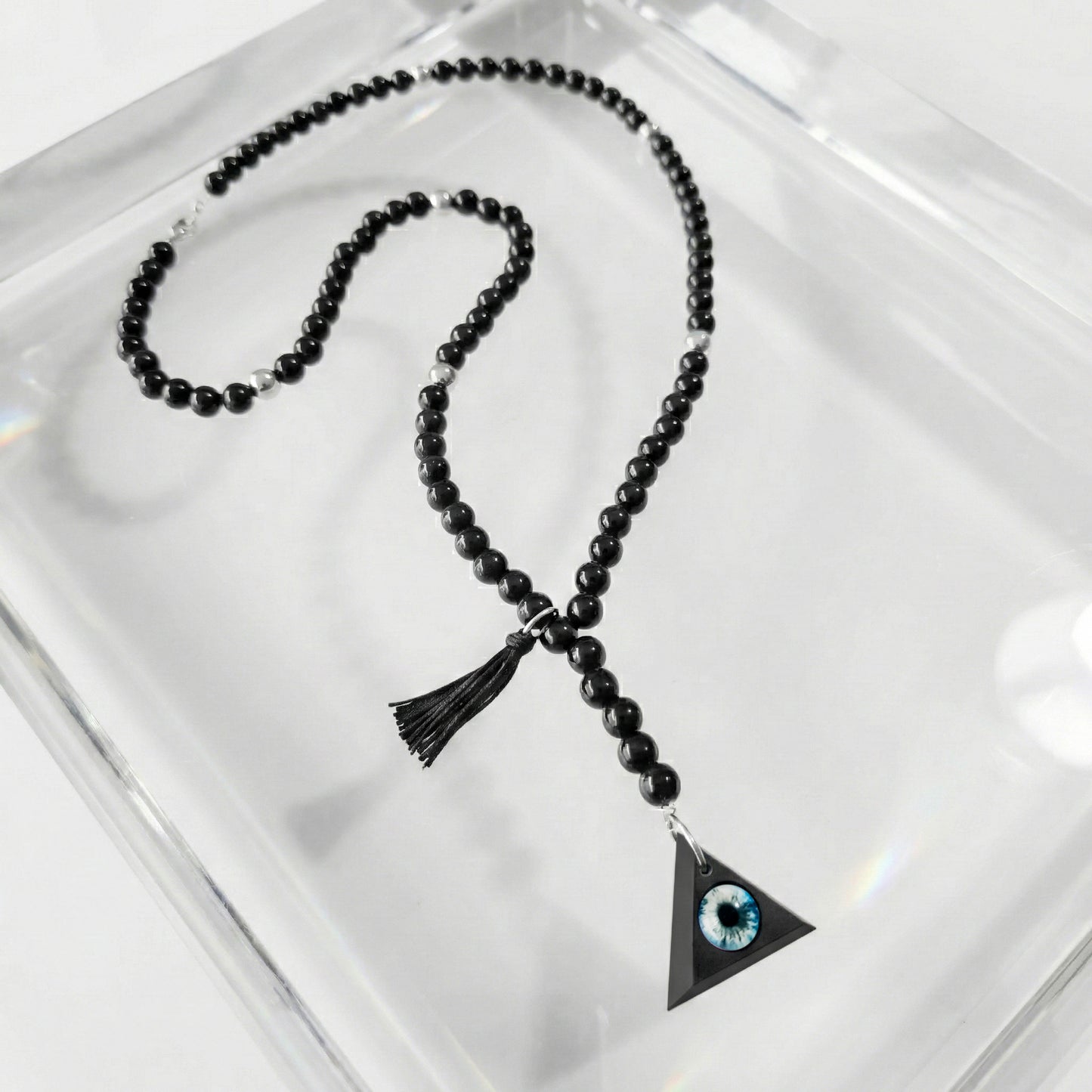TURK ONIX COLLAR CON TRIANGULO Y OJO DE COLOR I