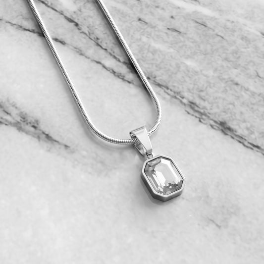 SQUARE STEEL WHITE CRYSTAL