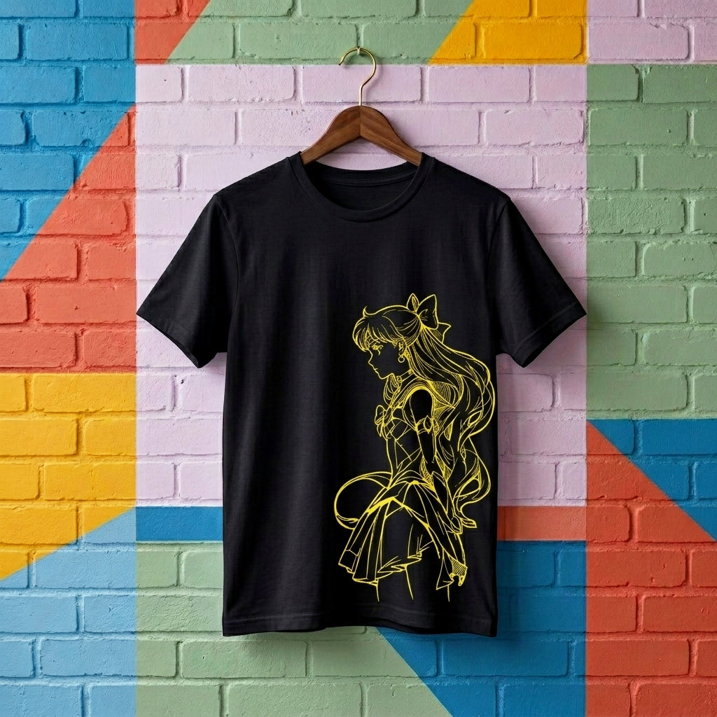 SAILOR VENUS SKETCH PLAYERA NEGRA