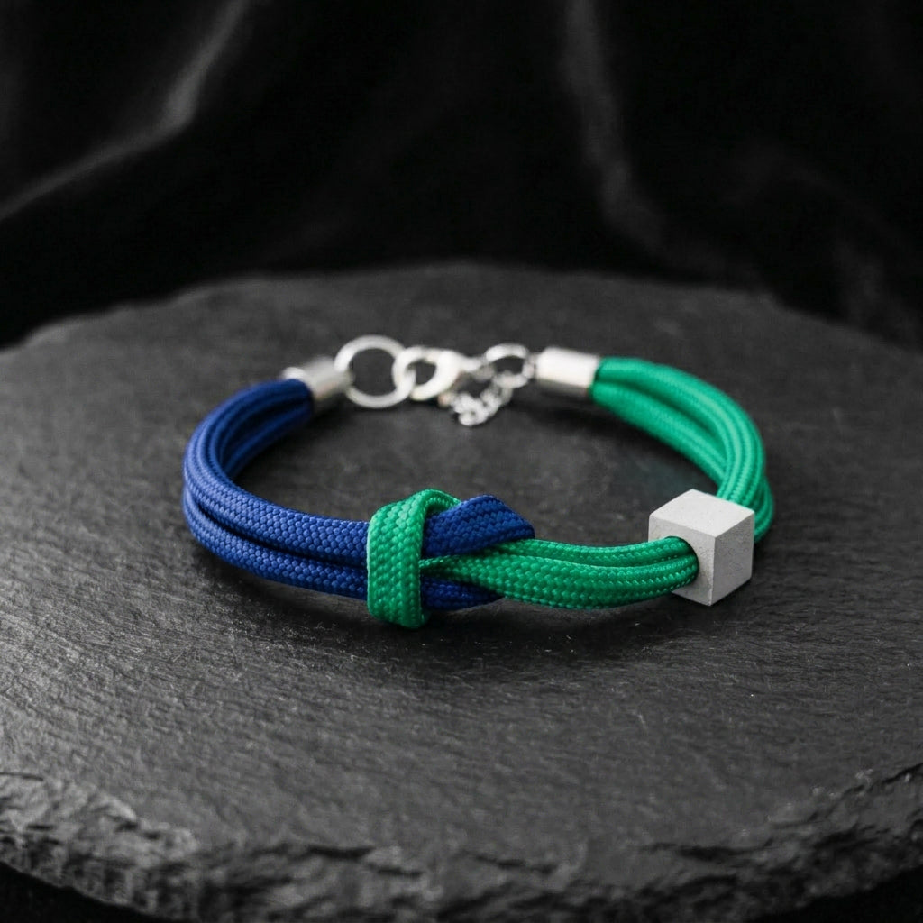 CUBE. PULSERA DOBLE COLOR, CUBO DE CONCRETO II