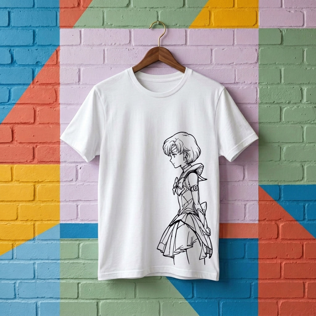 SAILOR MERCURY SKETCH PLAYERA BLANCA