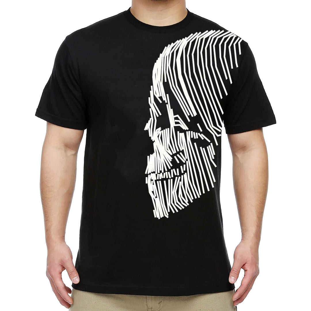 BIG LINES SKULL BLACK TEE