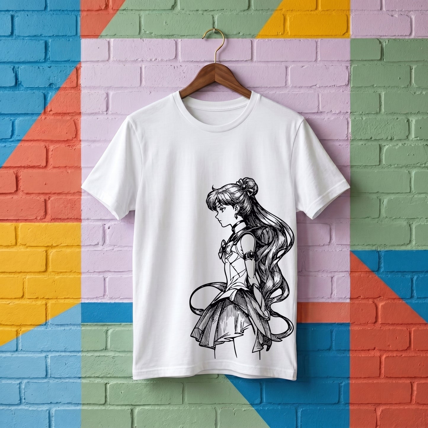 SAILOR PLUTO SKETCH PLAYERA BLANCA