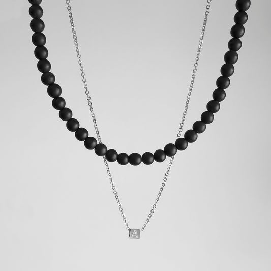 ABC ONIX STEEL NECKLACE