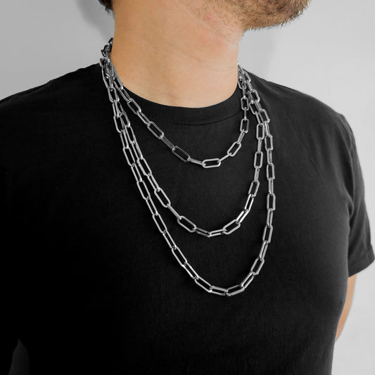 TRIPLE CHAIN STEEL NECKLACE