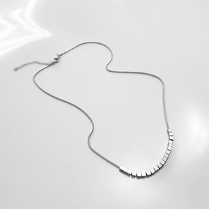 BASIC BLOCKS STEEL NECKLACE