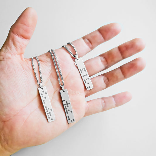 STEEL BRAILLE TAG