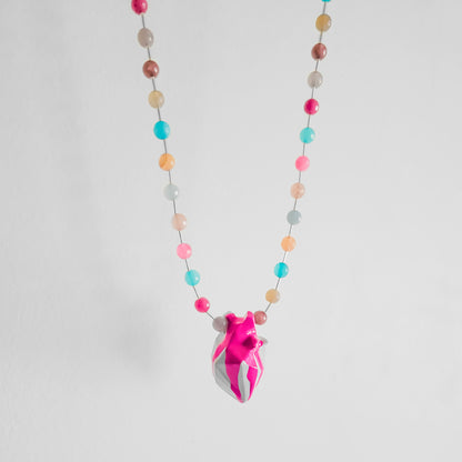 PINK HEART COLORS STONE