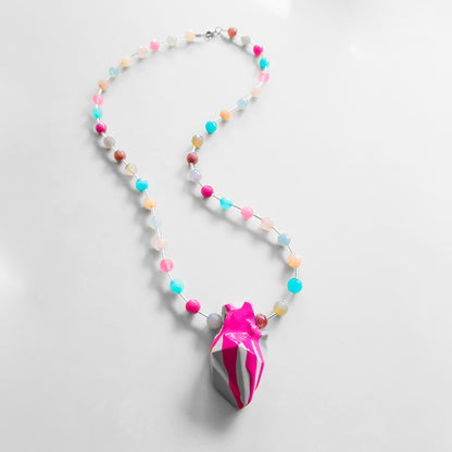 PINK HEART COLORS STONE