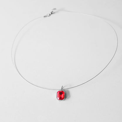 SQUARE STEEL RED CRYSTAL