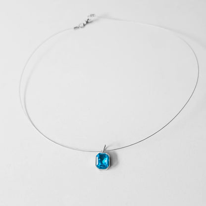 SQUARE STEEL BLUE CRYSTAL