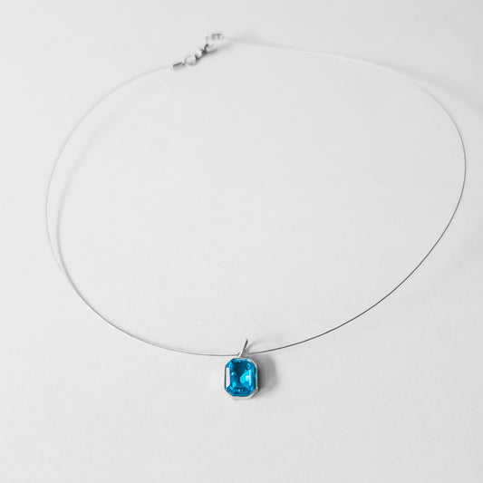 SQUARE STEEL BLUE CRYSTAL