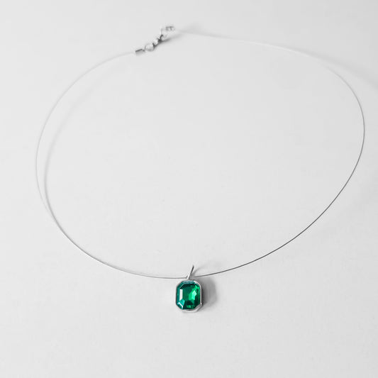 SQUARE STEEL GREEN CRYSTAL