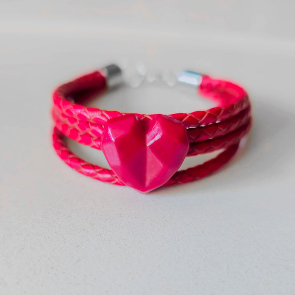 ALL LEATHER RED HEART