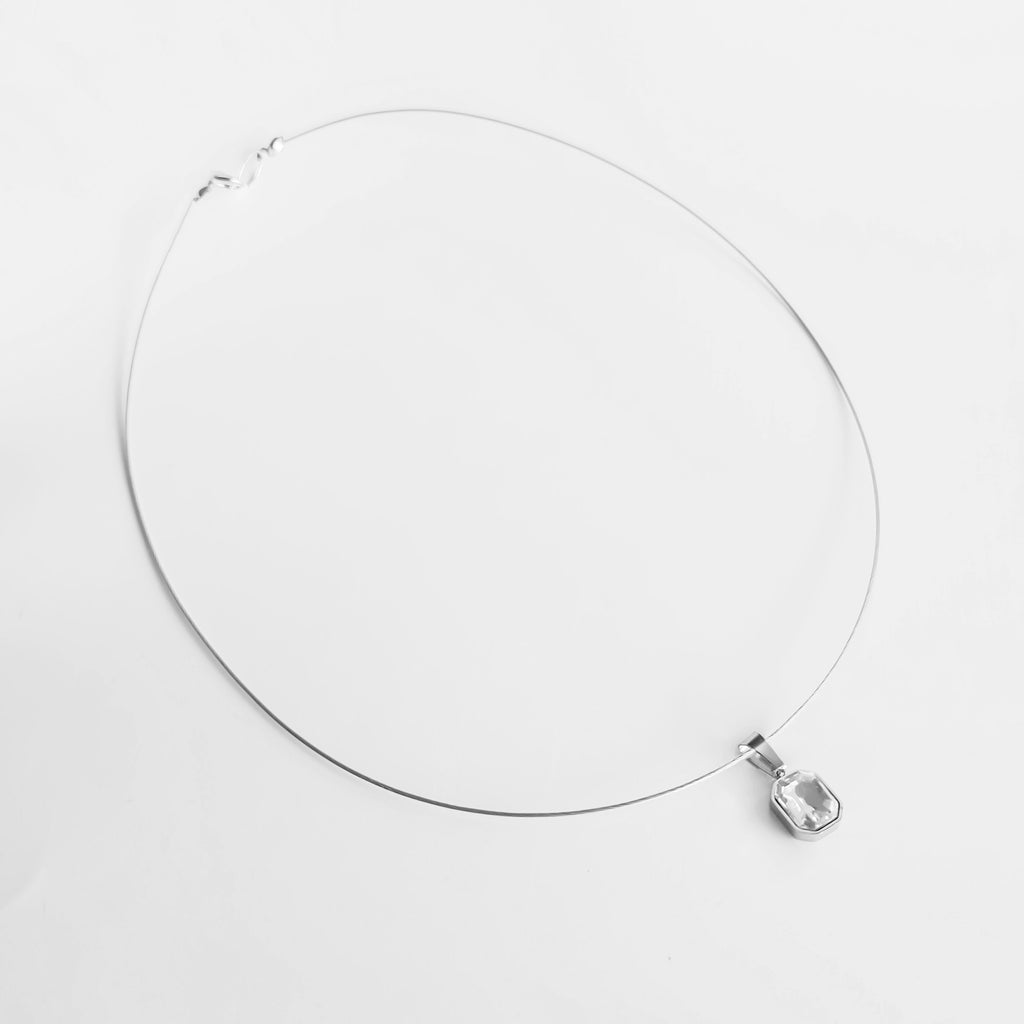 SQUARE STEEL WHITE CRYSTAL