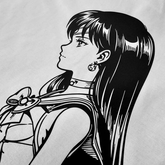 SAILOR MARS SKETCH PLAYERA BLANCA