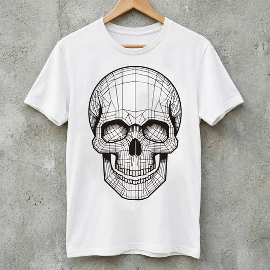 BIG ABSTRACT SKULL TEE PLAYERA BLANCA CON DISEÑO CALAVERA