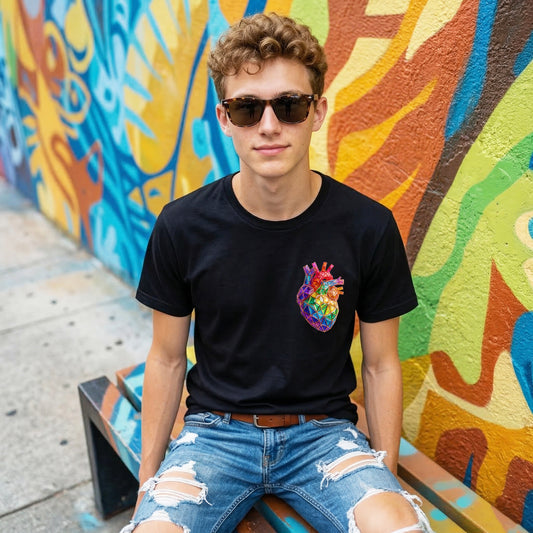 3D HAPPY HEART BLACK