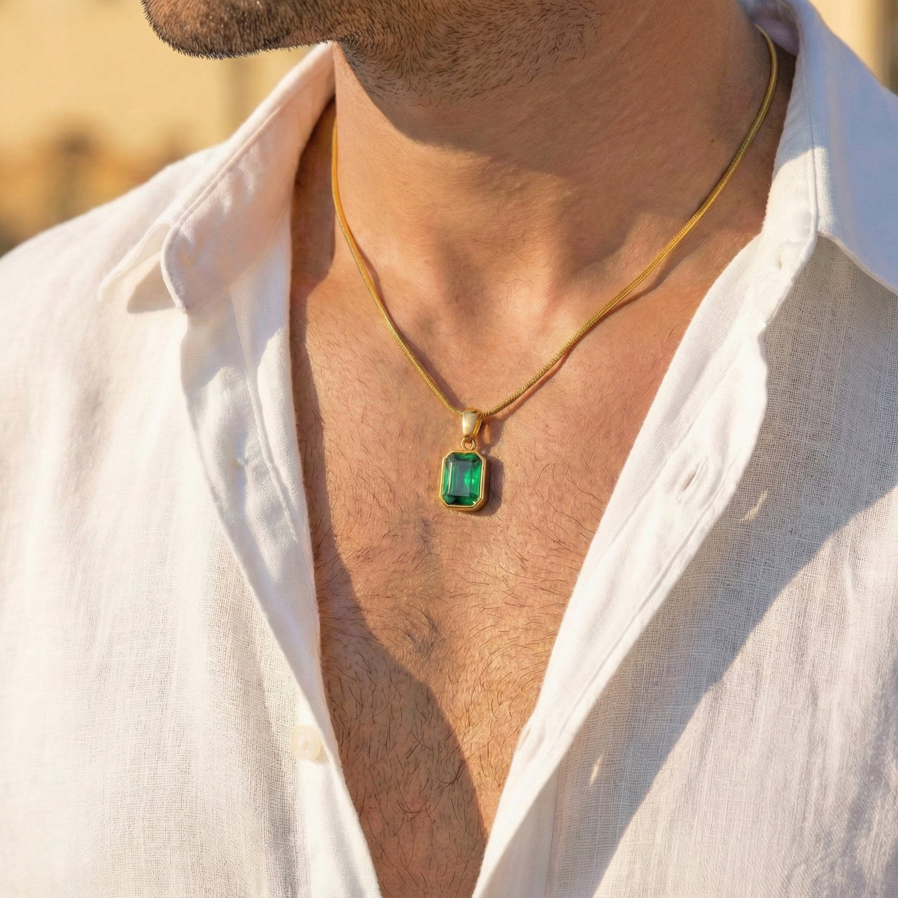 SQUARE GOLDEN GREEN CRYSTAL – Gerardo Ars Collection