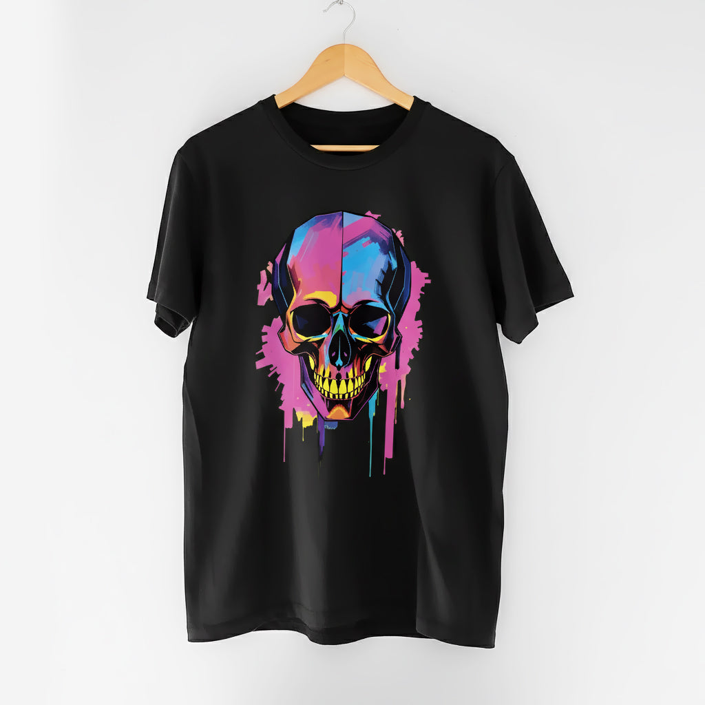 PAINT SKULL BLACK TEE