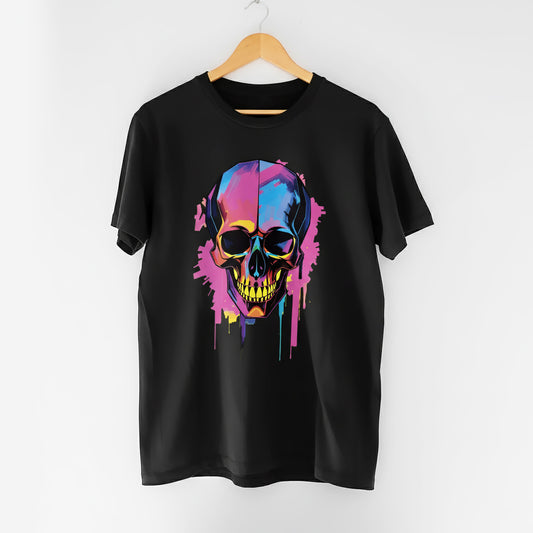 PAINT SKULL BLACK TEE