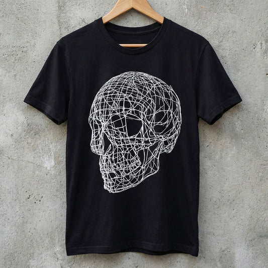 SKULL GRID BLACK TEE