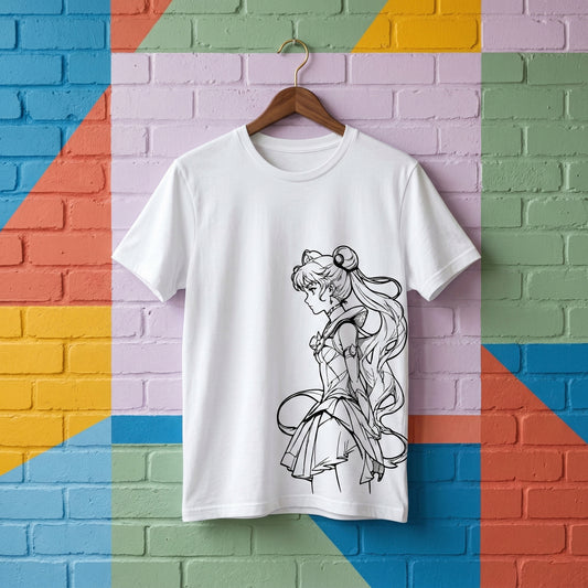 SAILOR MOON SKETCH PLAYERA BLANCA