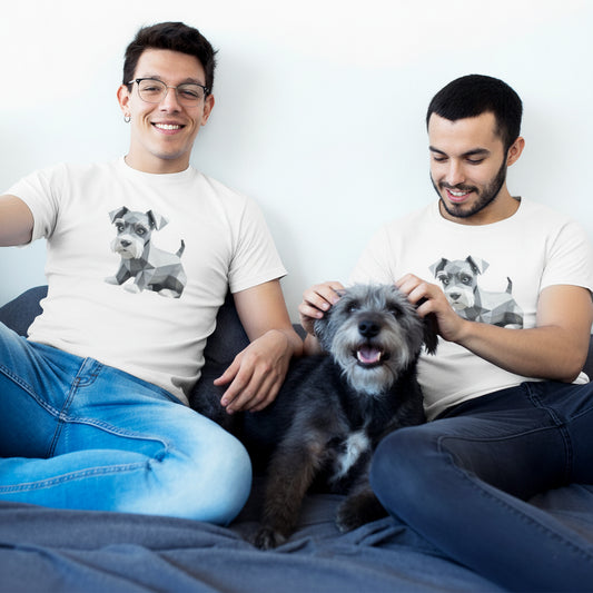 3D SCHNAUZER WHITE TEE