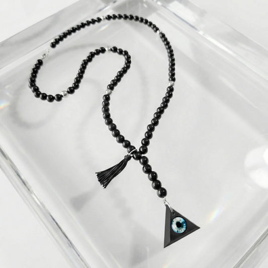 TURK ONIX COLLAR CON TRIANGULO Y OJO DE COLOR I