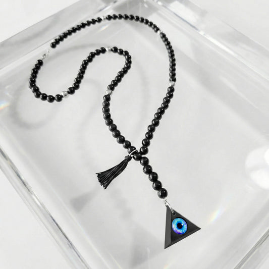 TURK ONIX COLLAR CON TRIANGULO Y OJO DE COLOR III