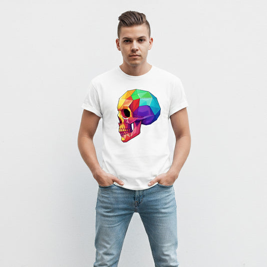 RAINBOW SKULL WHITE TEE II