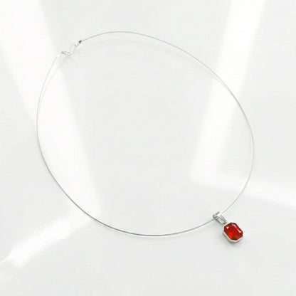 SQUARE STEEL RED CRYSTAL
