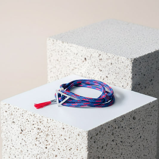 RED BLUE STEEL TRIANGLE