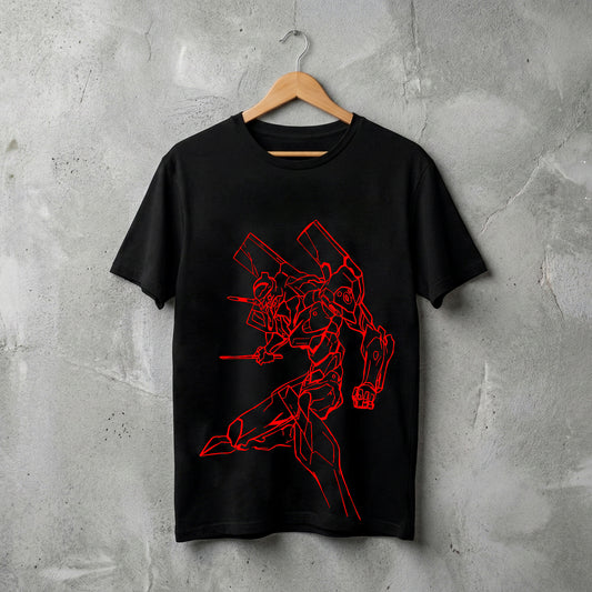 EVANGELION EVA 02 RED BLACK TEE