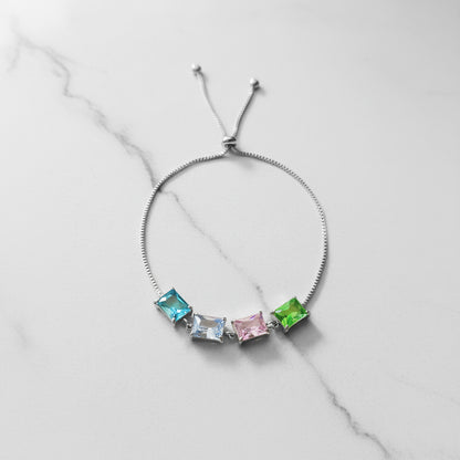 PULSERA 4 CRISTALES DE COLORES