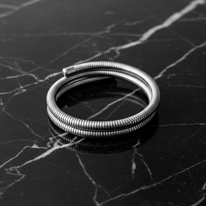 PULSERA CORDON DOBLE ACERO INOXIDABLE