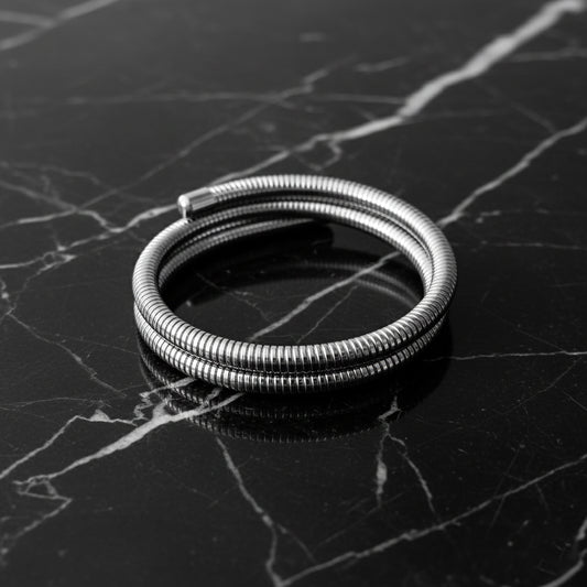 PULSERA CORDON DOBLE ACERO INOXIDABLE