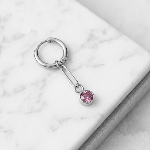 MINI PINK CRYSTAL EARRING