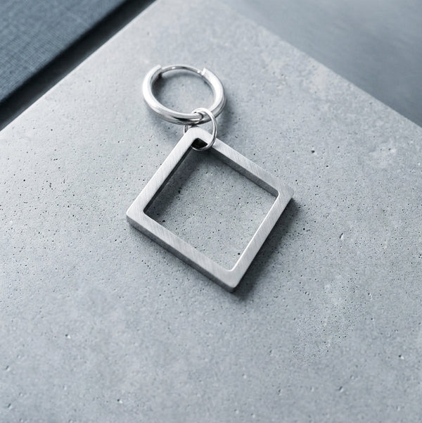 STEEL SQUARE EARRING