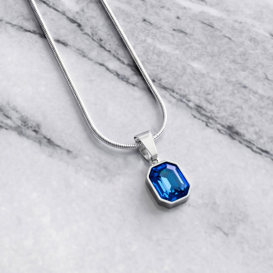 SQUARE STEEL DARK BLUE CRYSTAL