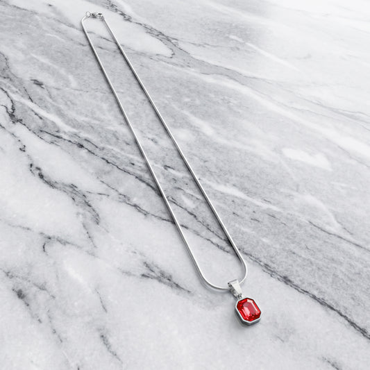 SQUARE STEEL RED CRYSTAL