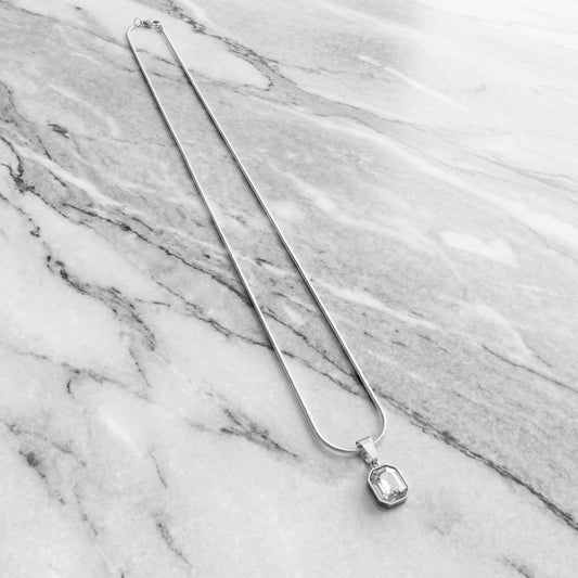 SQUARE STEEL WHITE CRYSTAL