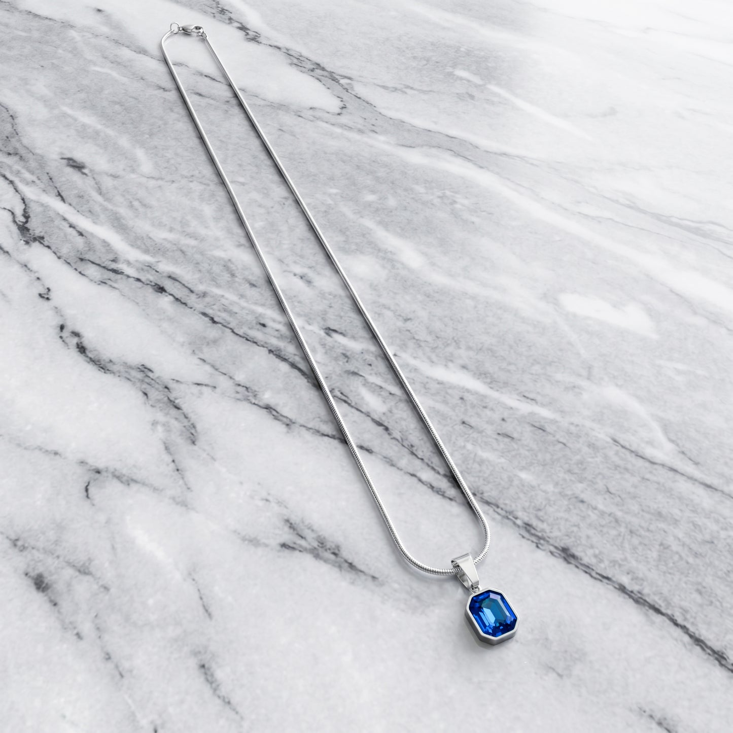 SQUARE STEEL DARK BLUE CRYSTAL