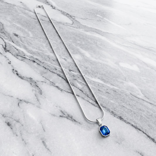 SQUARE STEEL DARK BLUE CRYSTAL