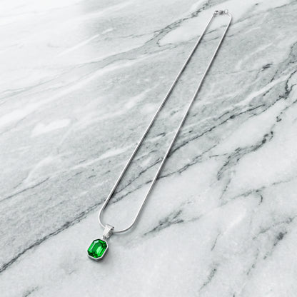 SQUARE STEEL GREEN CRYSTAL